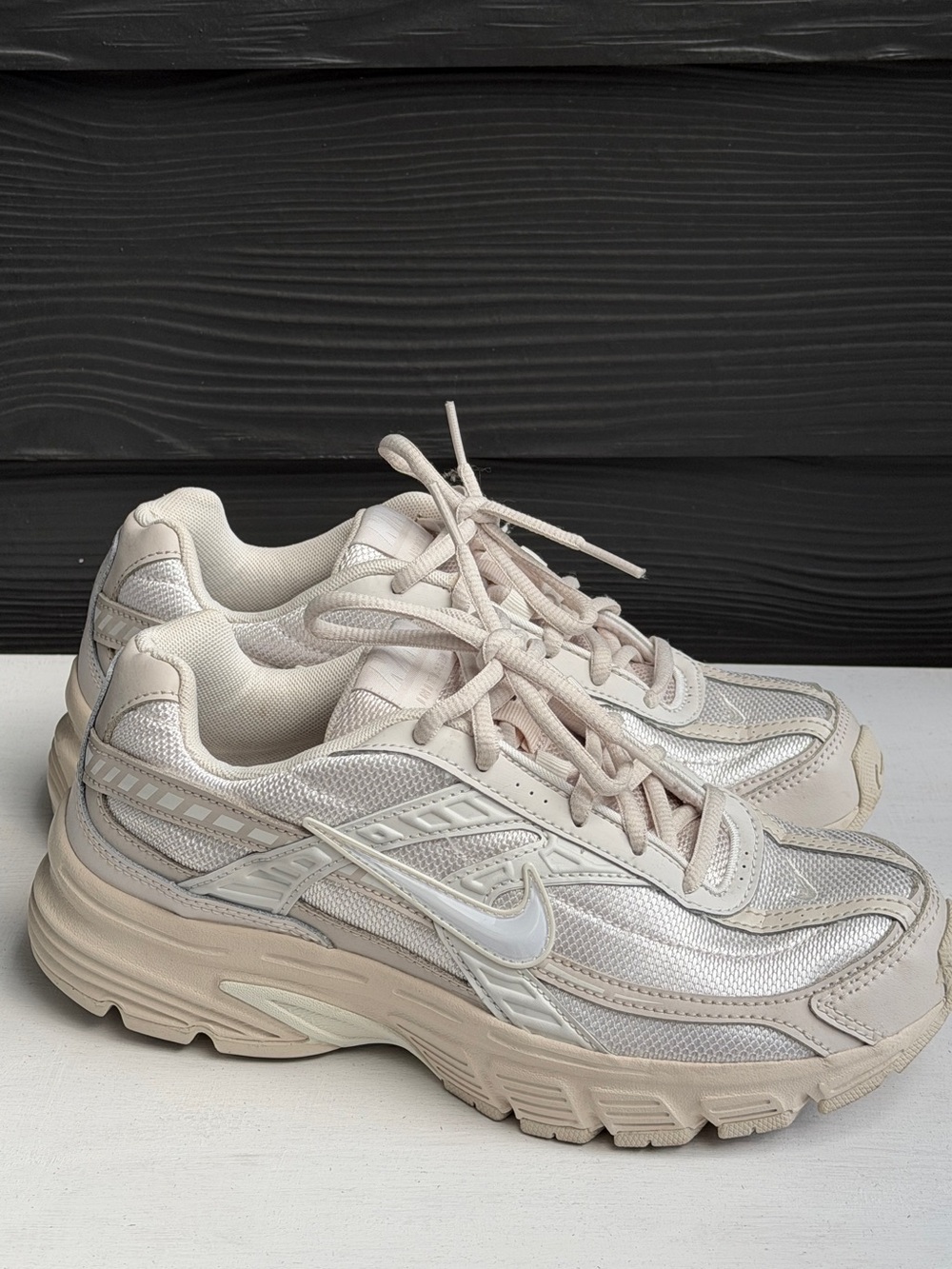 Nike Women's Cream/Tan Mesh Running Sneakers